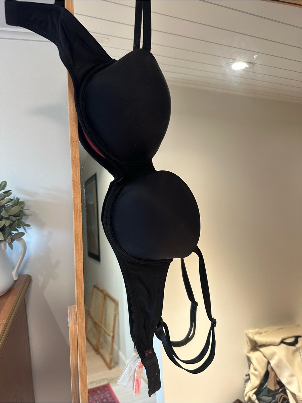 PINK Victoria's Secret Black Padded Underwire Bra